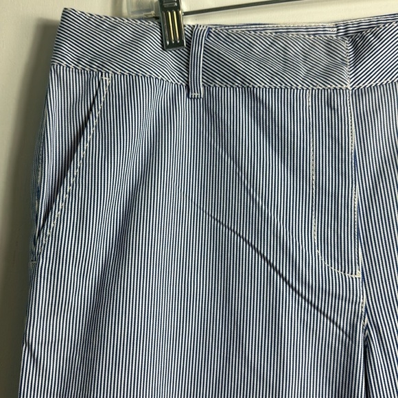 NWT Talbots Blue Striped Wide Leg Cropped Pants Size 8 - Picture 3 of 15